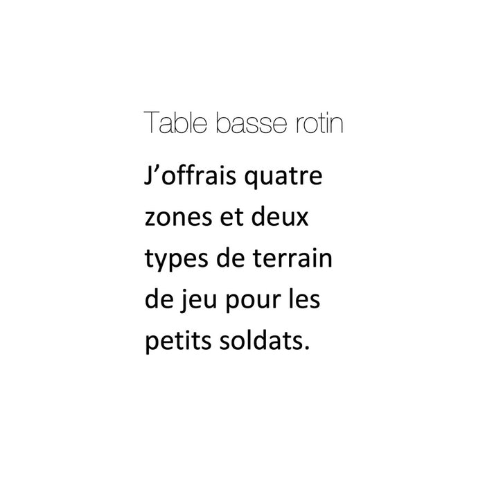 table basse rotin
