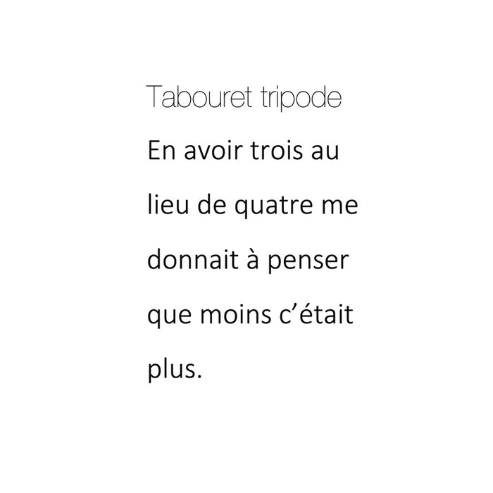 tabouret tripode (x2)