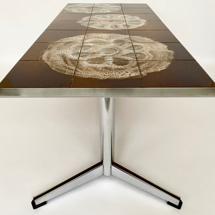 Table d'appoint trolley vintage style Space Age, verre fumé/blanc années 70 | €265 Table d'appoint trolley vintage style Space Age, verre fumé/blanc années 70 | €265